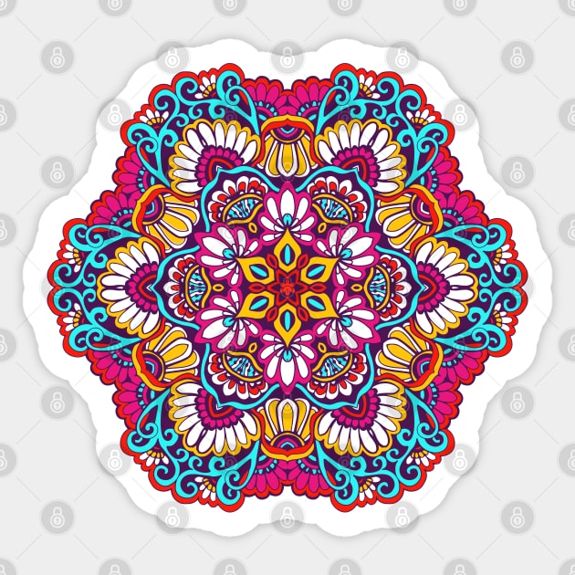 Mandala Sticker by Mako Design 